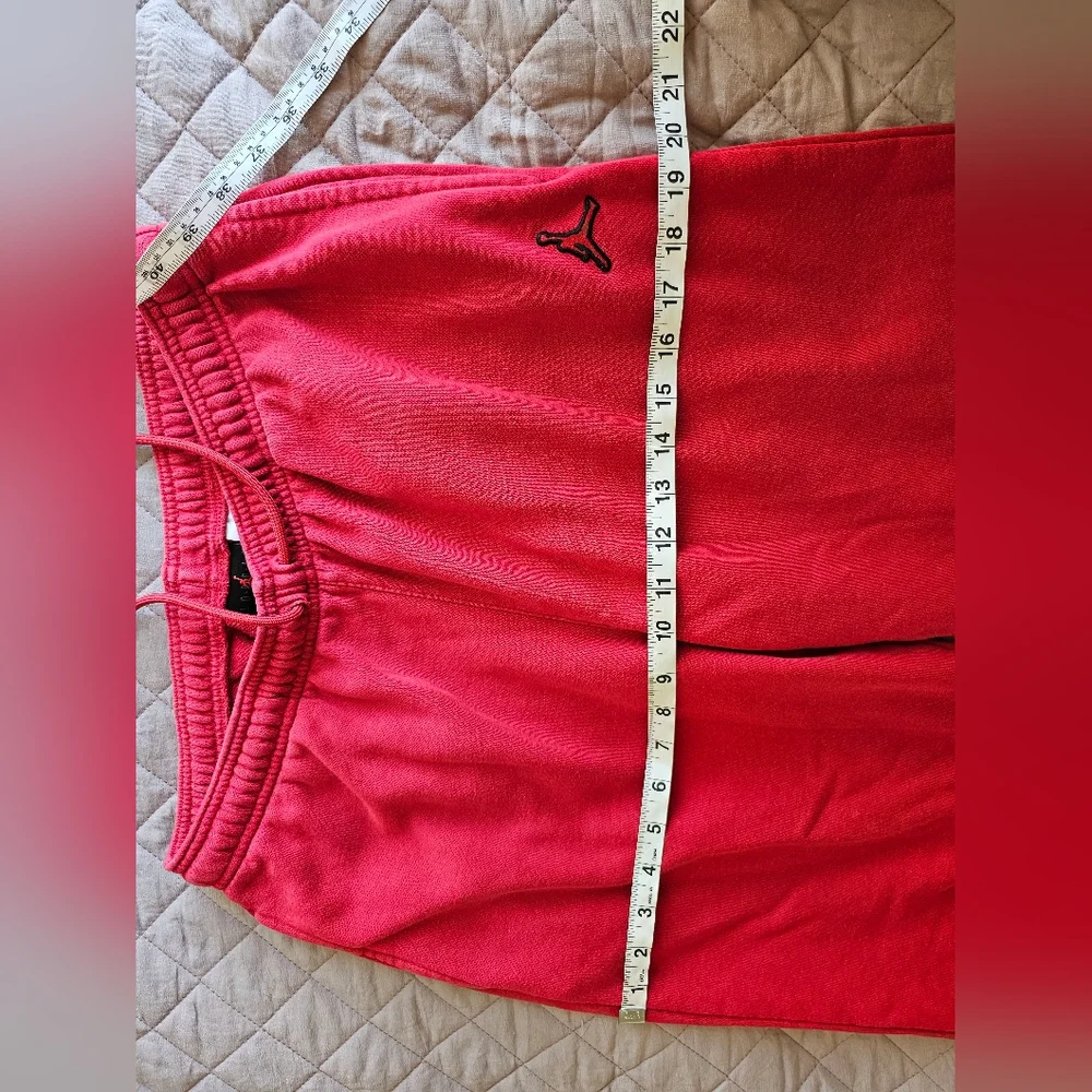 Jordan Red Cotton Loose Fit‎ Casual Sporty Outdoor Track Jogger Pants Sz M
